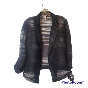 Chicos black light weight sheer material, size 2 = size 12 tops